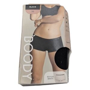 Boody Boyleg Briefs Black XS Bamboo Viscose Mid Low Rise Underwear New